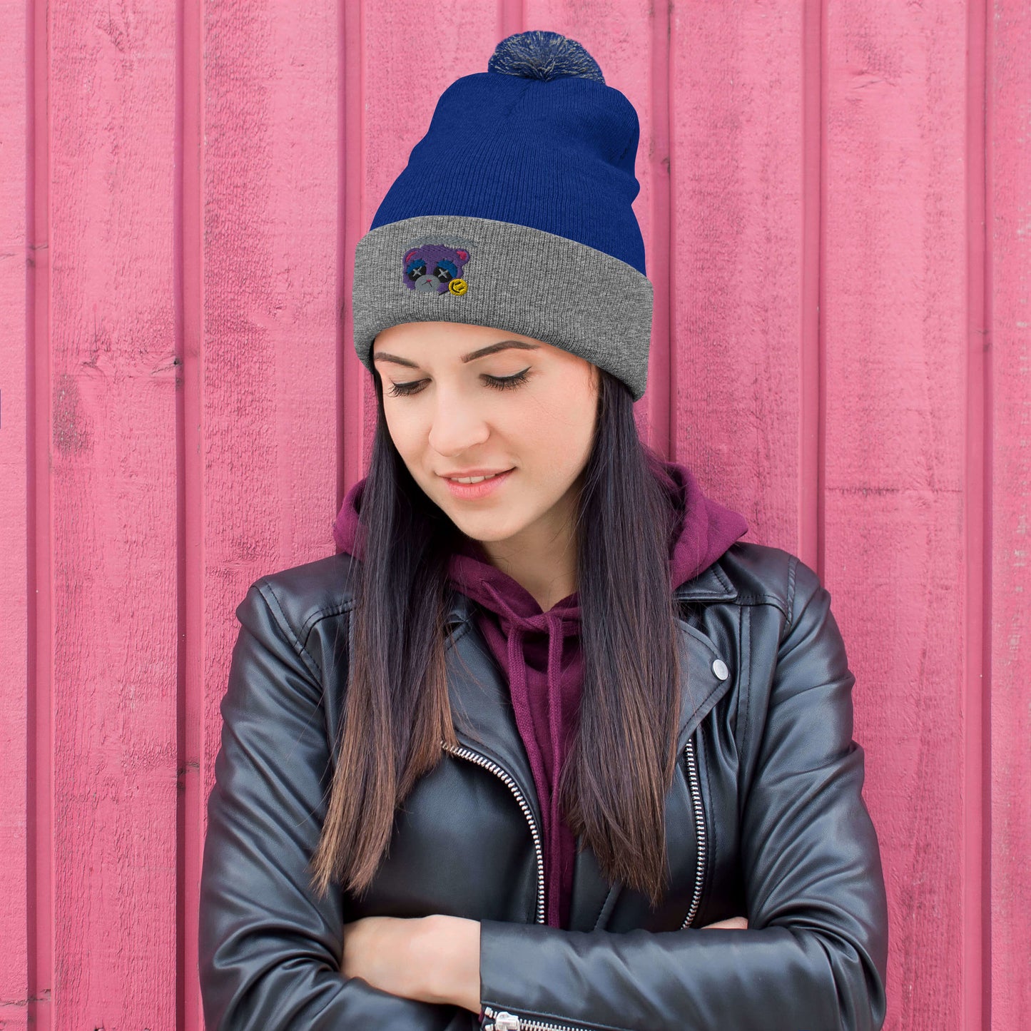 Depression Bear Pom-Pom Beanie