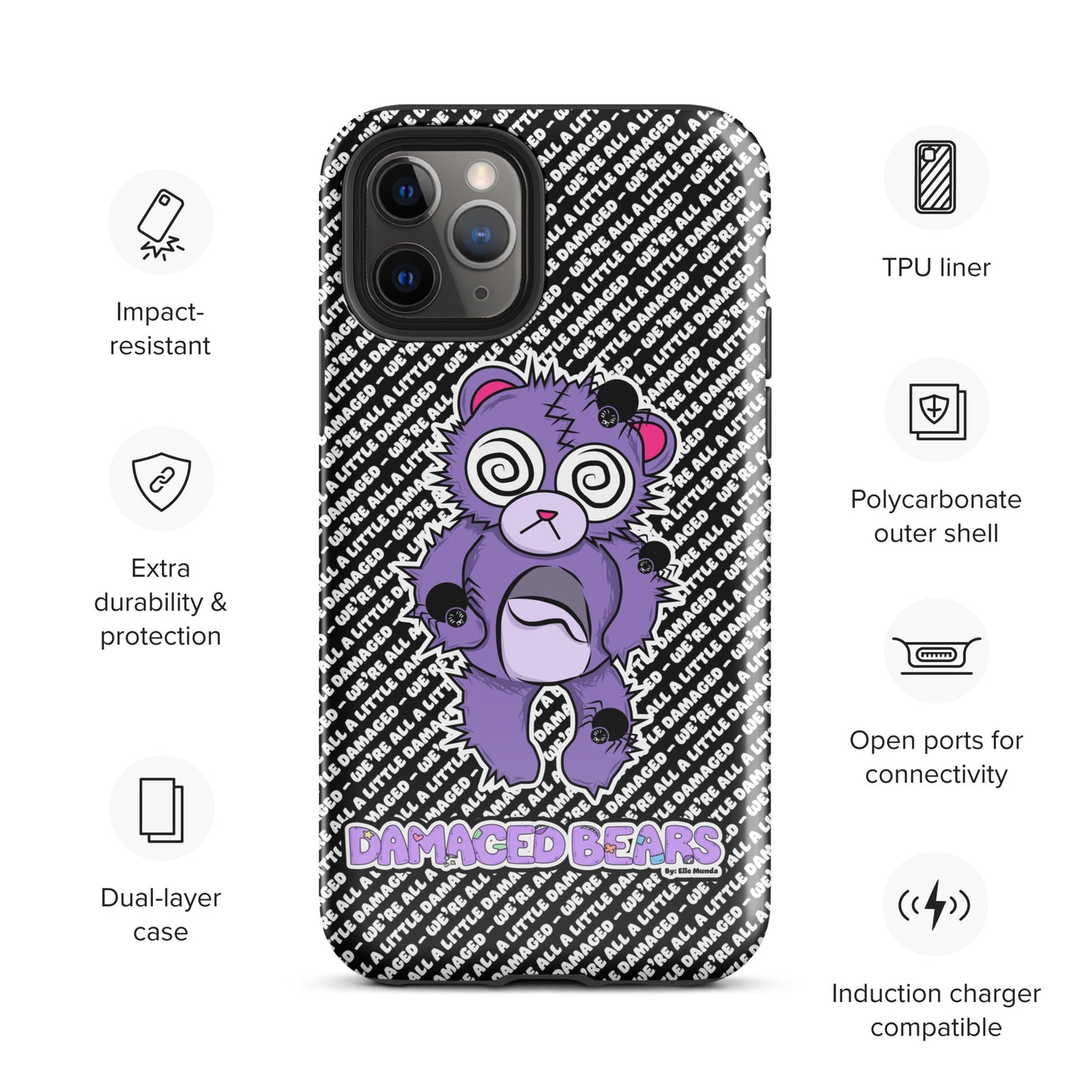 Anxiety Bear Tough Case for iPhone®