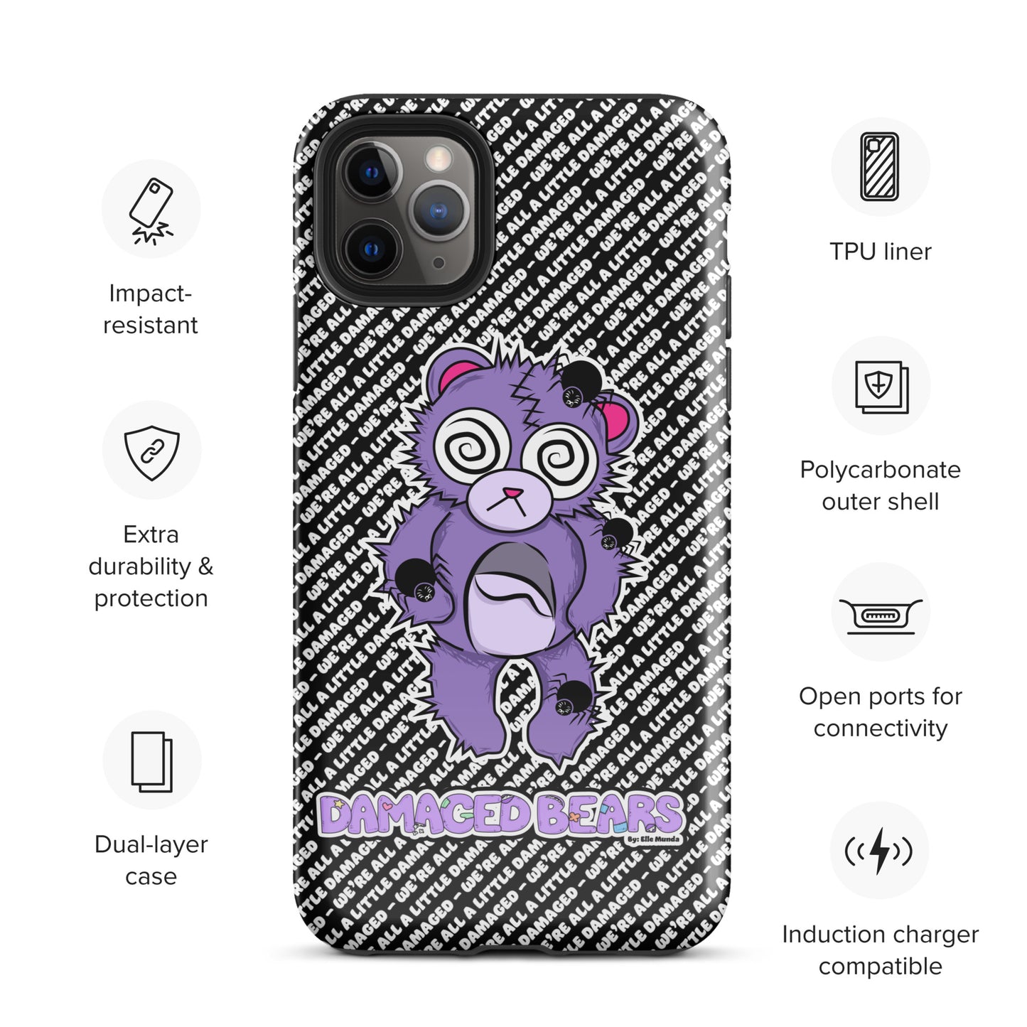 Anxiety Bear Tough Case for iPhone®