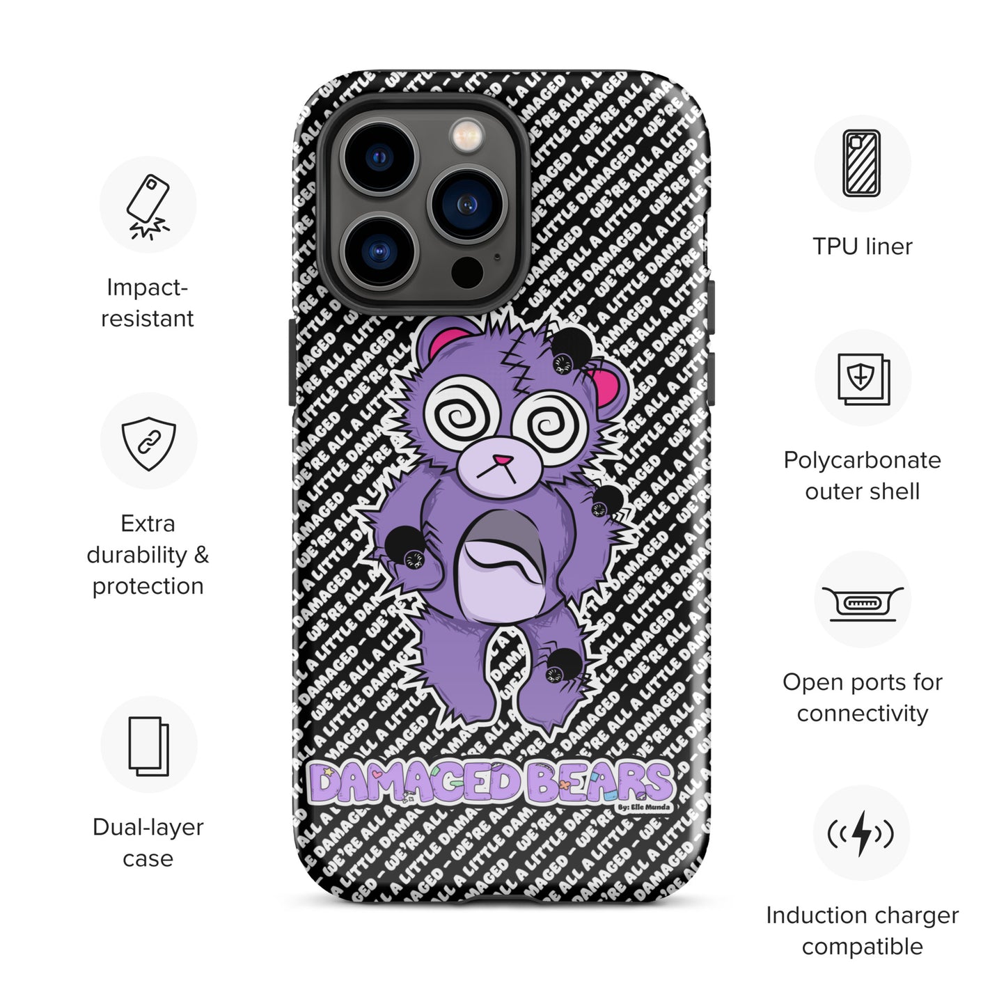 Anxiety Bear Tough Case for iPhone®