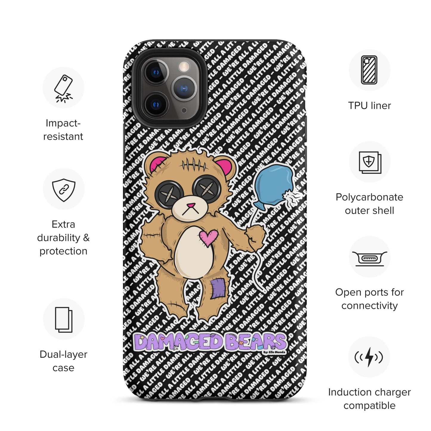 Damaged Bear Tough Case for iPhone®