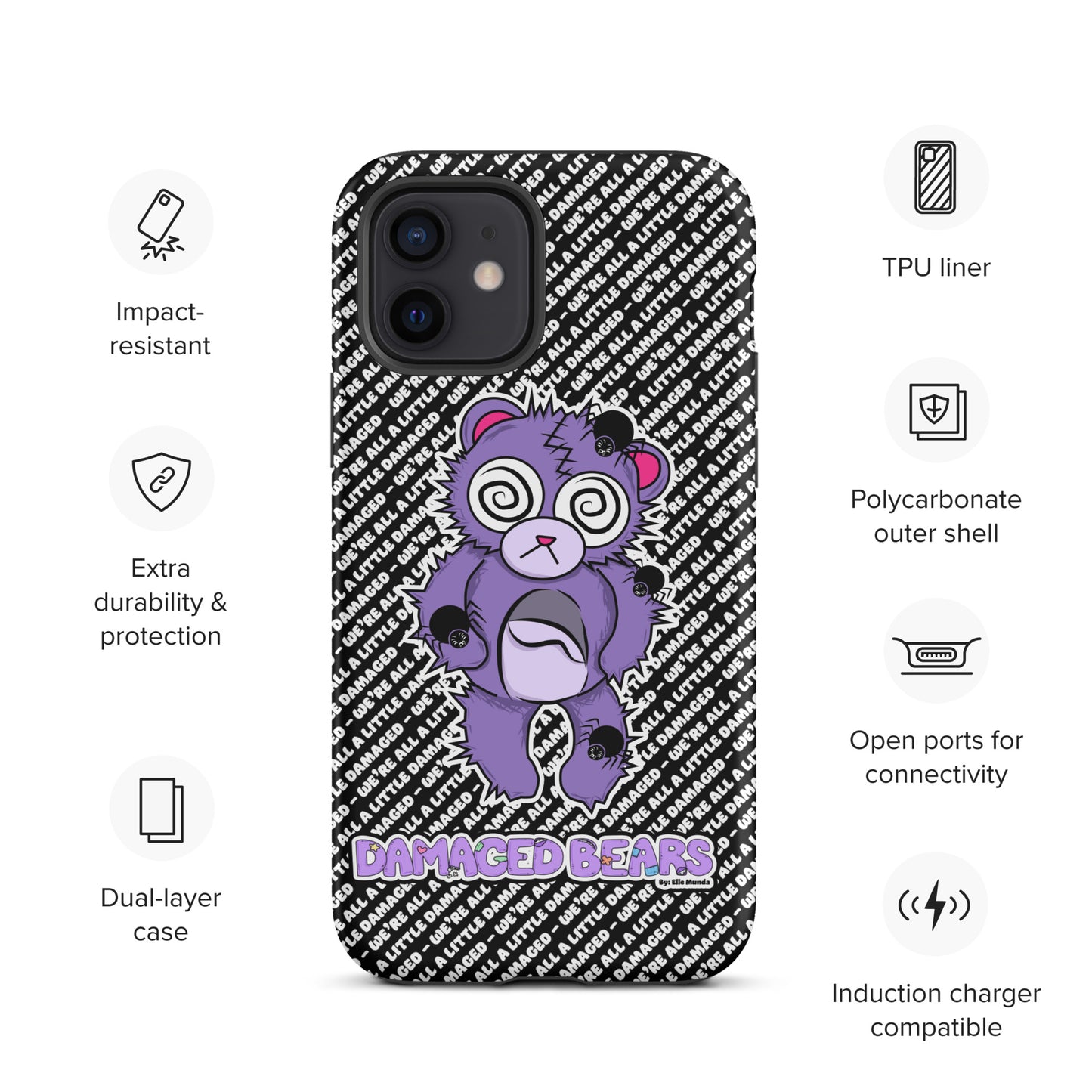 Anxiety Bear Tough Case for iPhone®