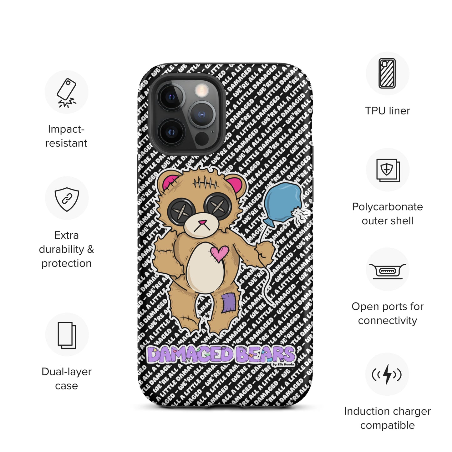 Damaged Bear Tough Case for iPhone®