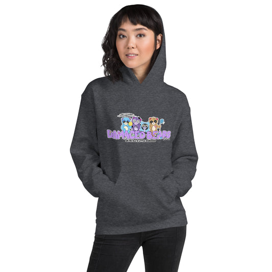 Damaged Bears Logo "We're All A Little Damaged" Unisex Hoodie