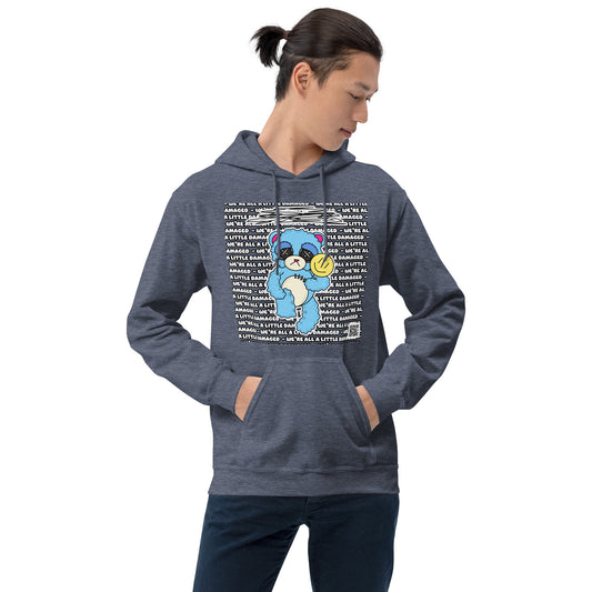 Depression Bear "We're All A Little Damaged" Unisex Hoodie