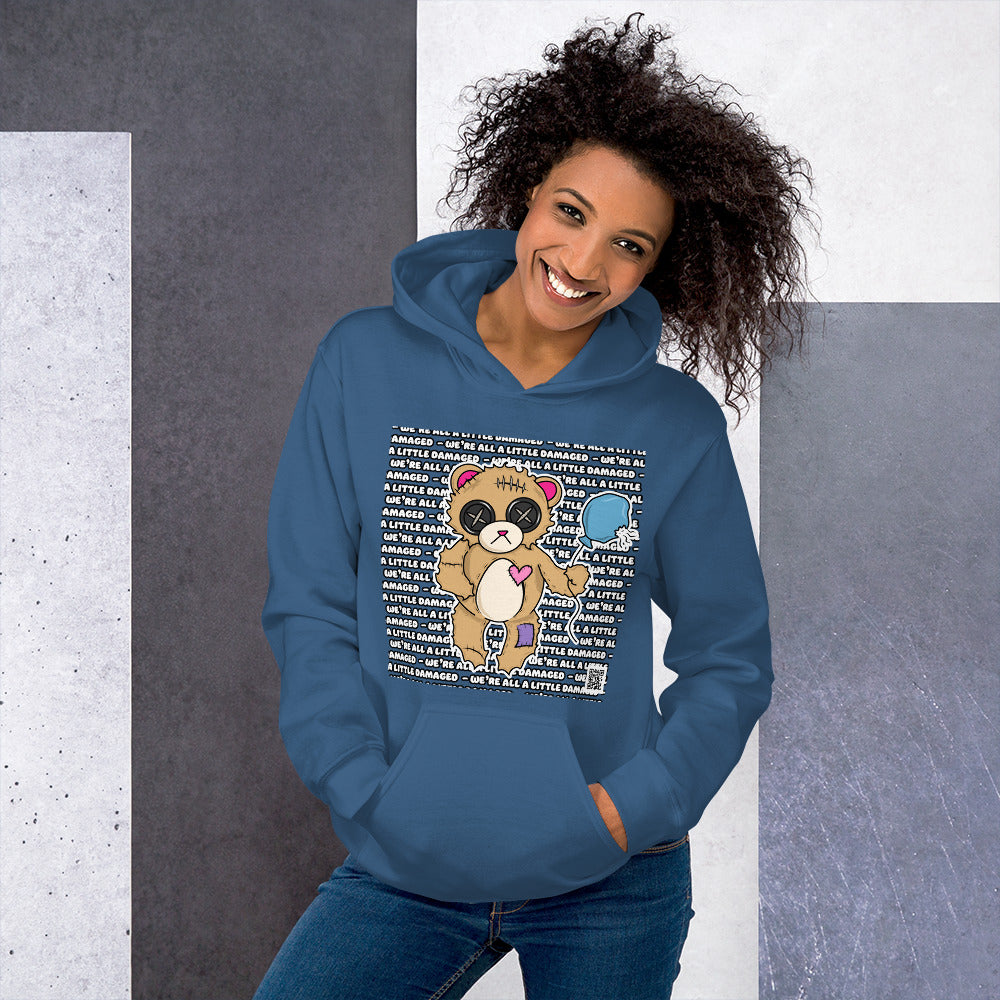 Damaged Bear "We're All A Little Damaged" Unisex Hoodie