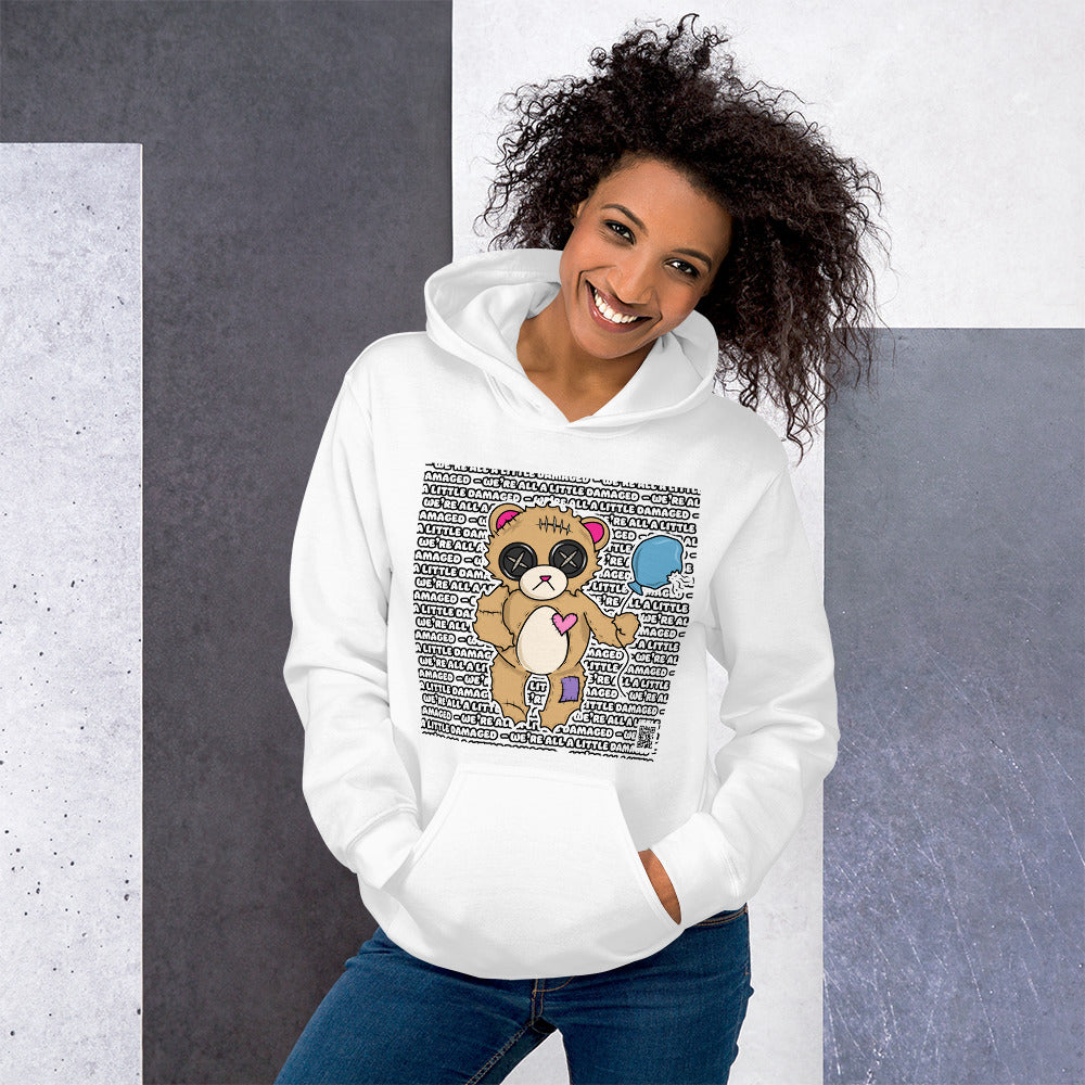 Damaged Bear "We're All A Little Damaged" Unisex Hoodie