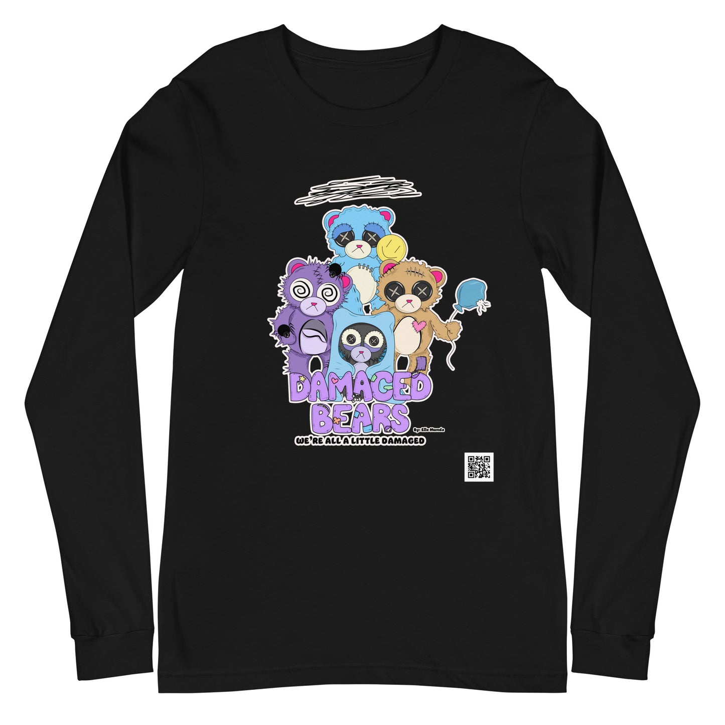 Damaged Bears Unisex Long Sleeve Tee