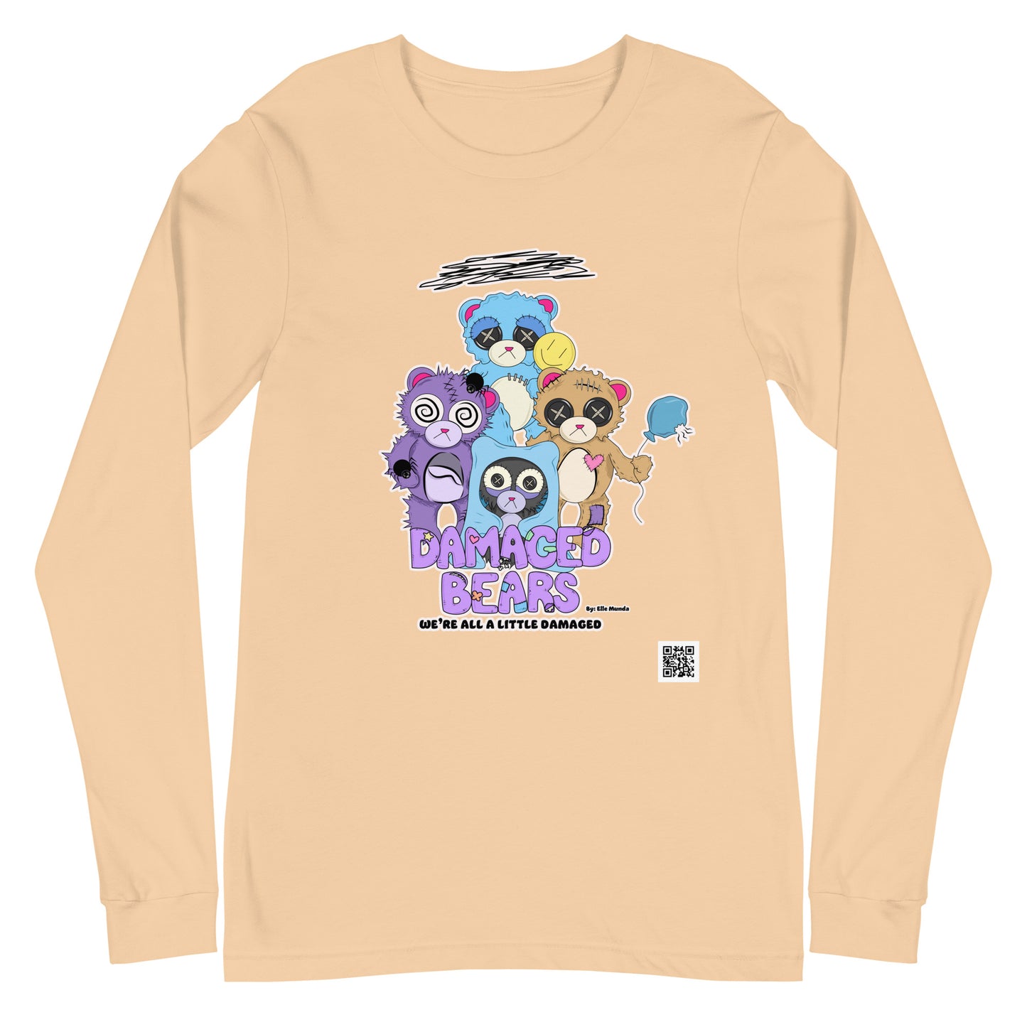 Damaged Bears Unisex Long Sleeve Tee