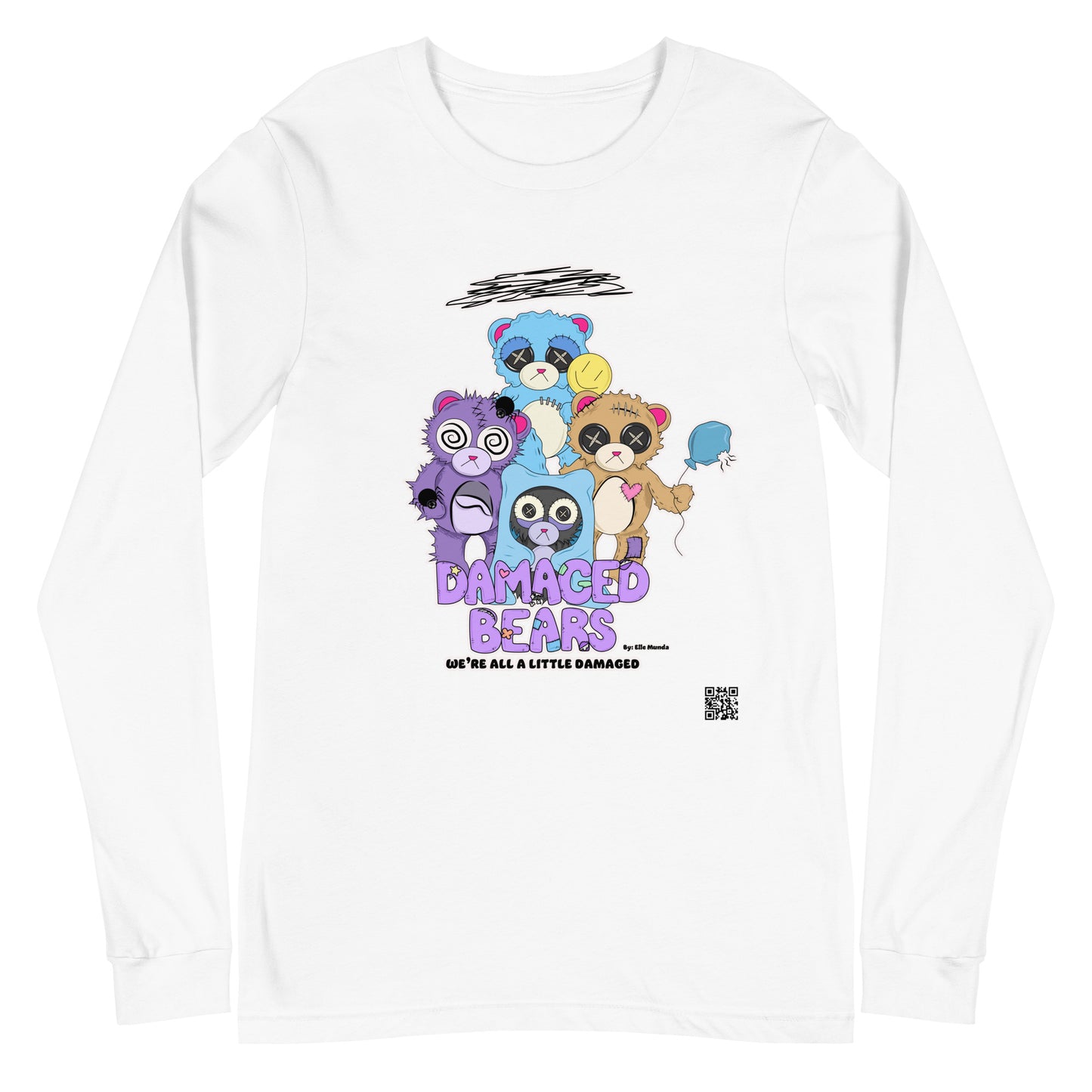 Damaged Bears Unisex Long Sleeve Tee